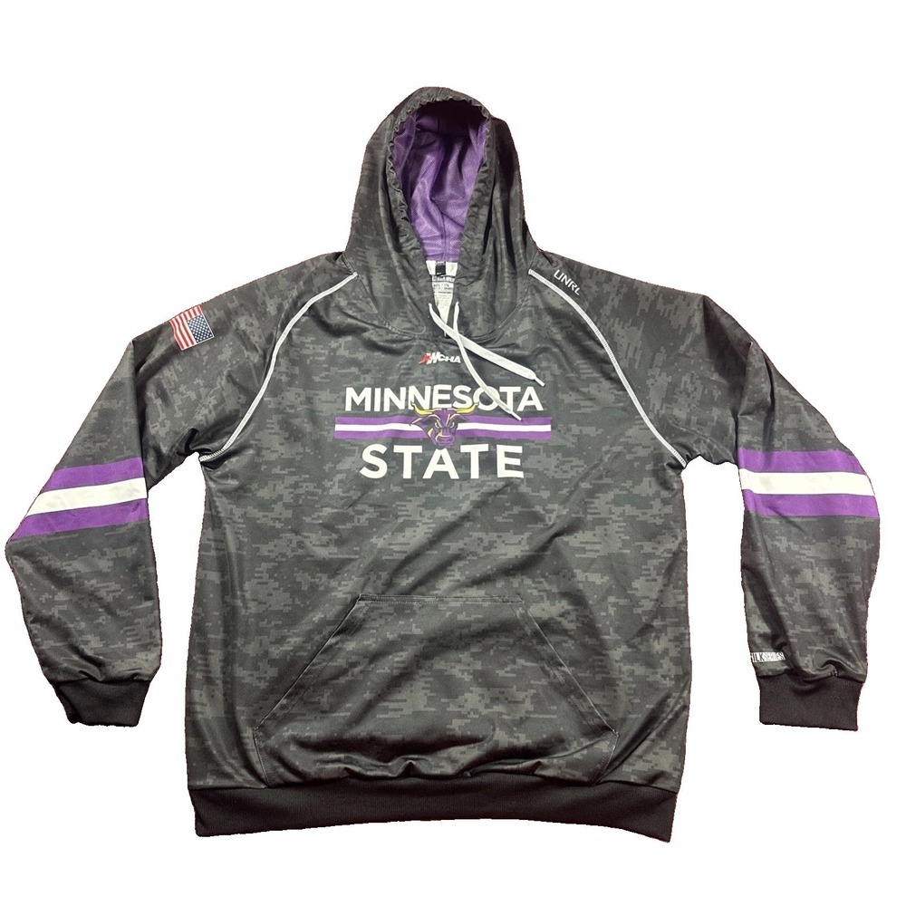 UNRL Minnesota State WCHA Hoodie XL Pullover Camo Silk Series Heavy Hoodie